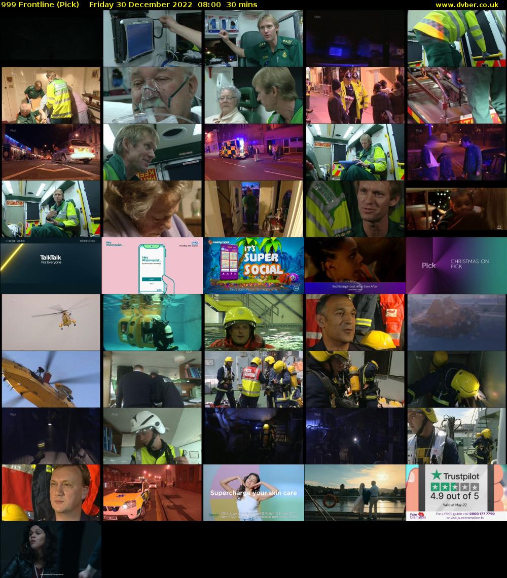 999 Frontline (Pick) Friday 30 December 2022 08:00 - 08:30