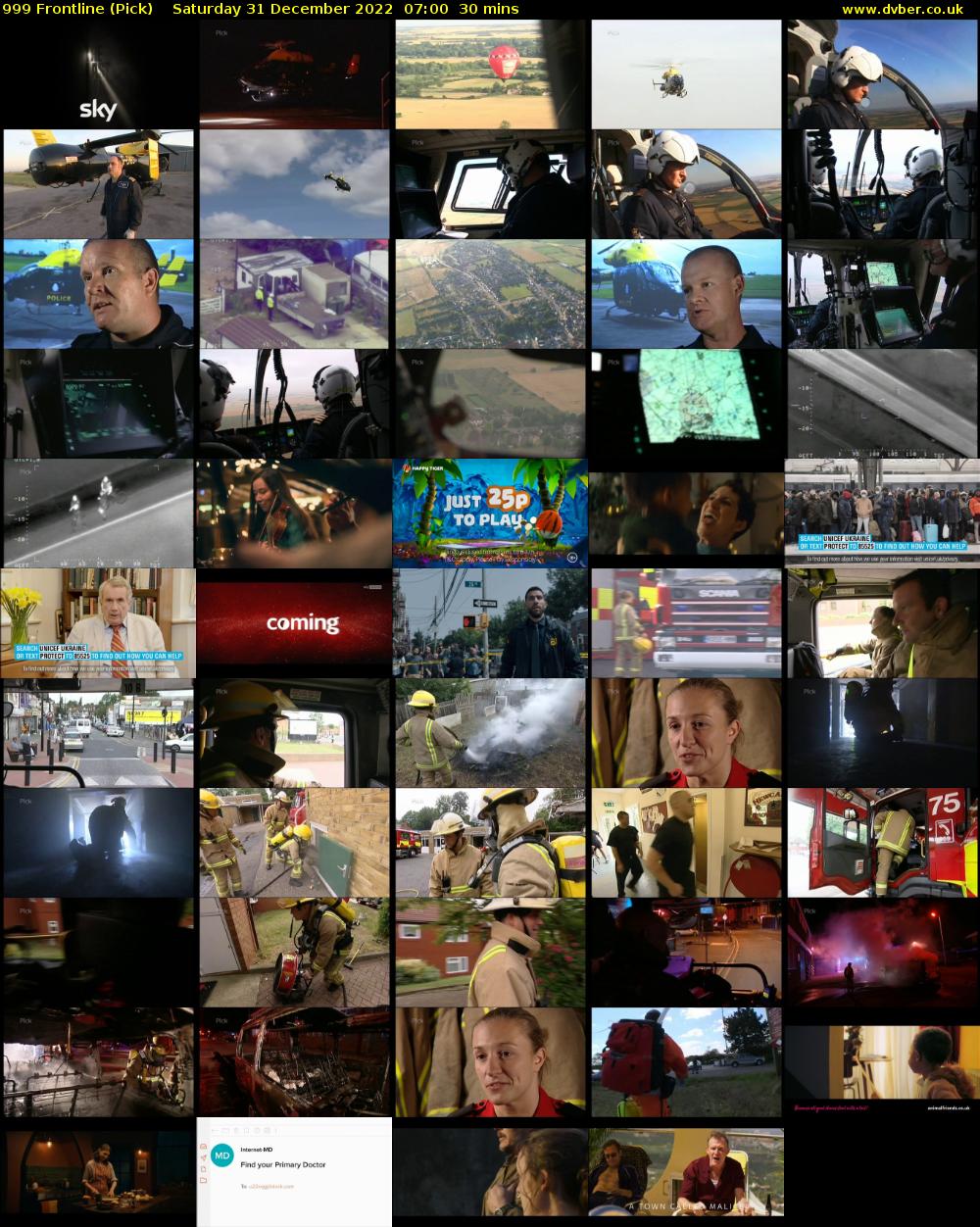 999 Frontline (Pick) Saturday 31 December 2022 07:00 - 07:30