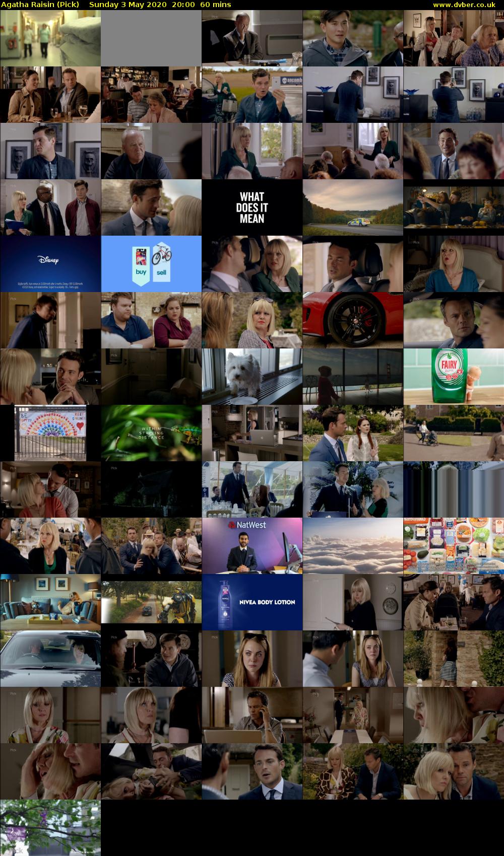 Agatha Raisin (Pick) Sunday 3 May 2020 20:00 - 21:00