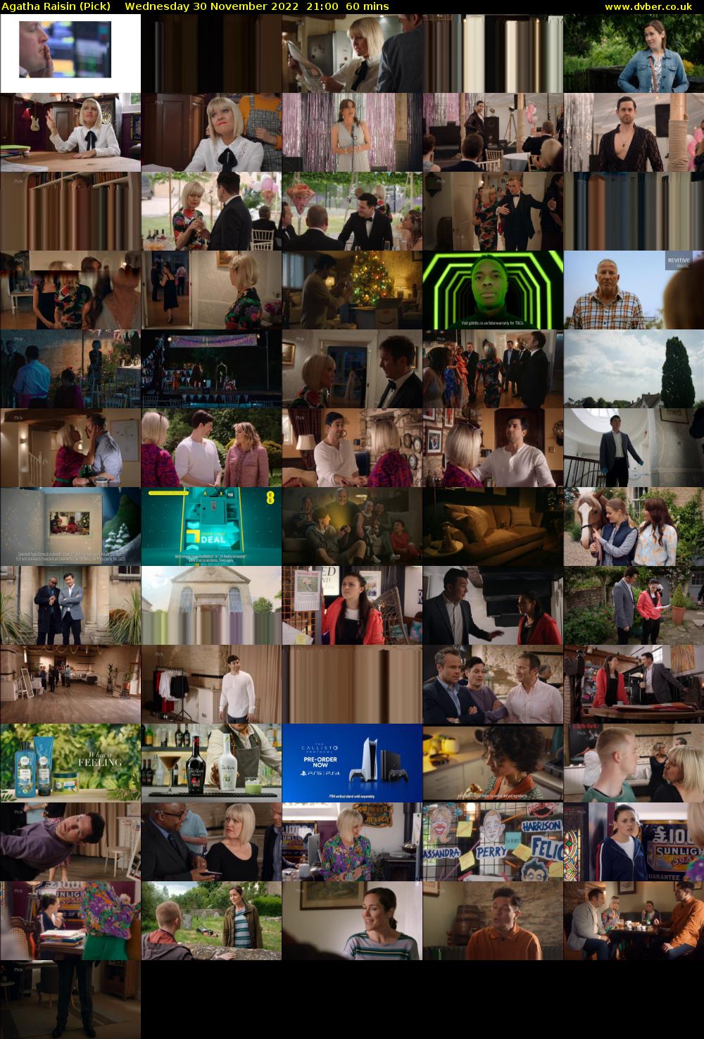 Agatha Raisin (Pick) Wednesday 30 November 2022 21:00 - 22:00