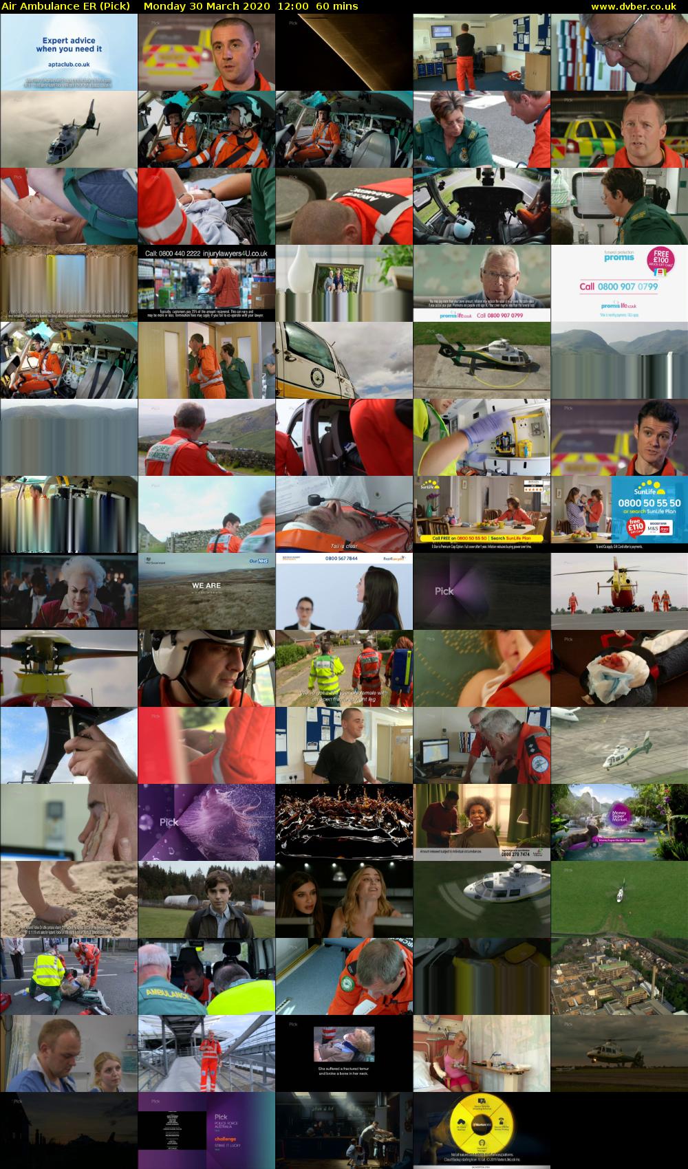 Air Ambulance ER (Pick) Monday 30 March 2020 12:00 - 13:00