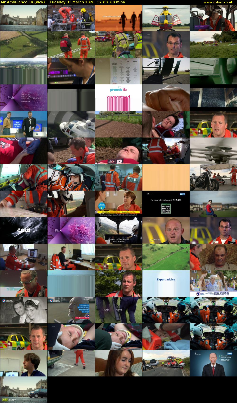 Air Ambulance ER (Pick) Tuesday 31 March 2020 12:00 - 13:00
