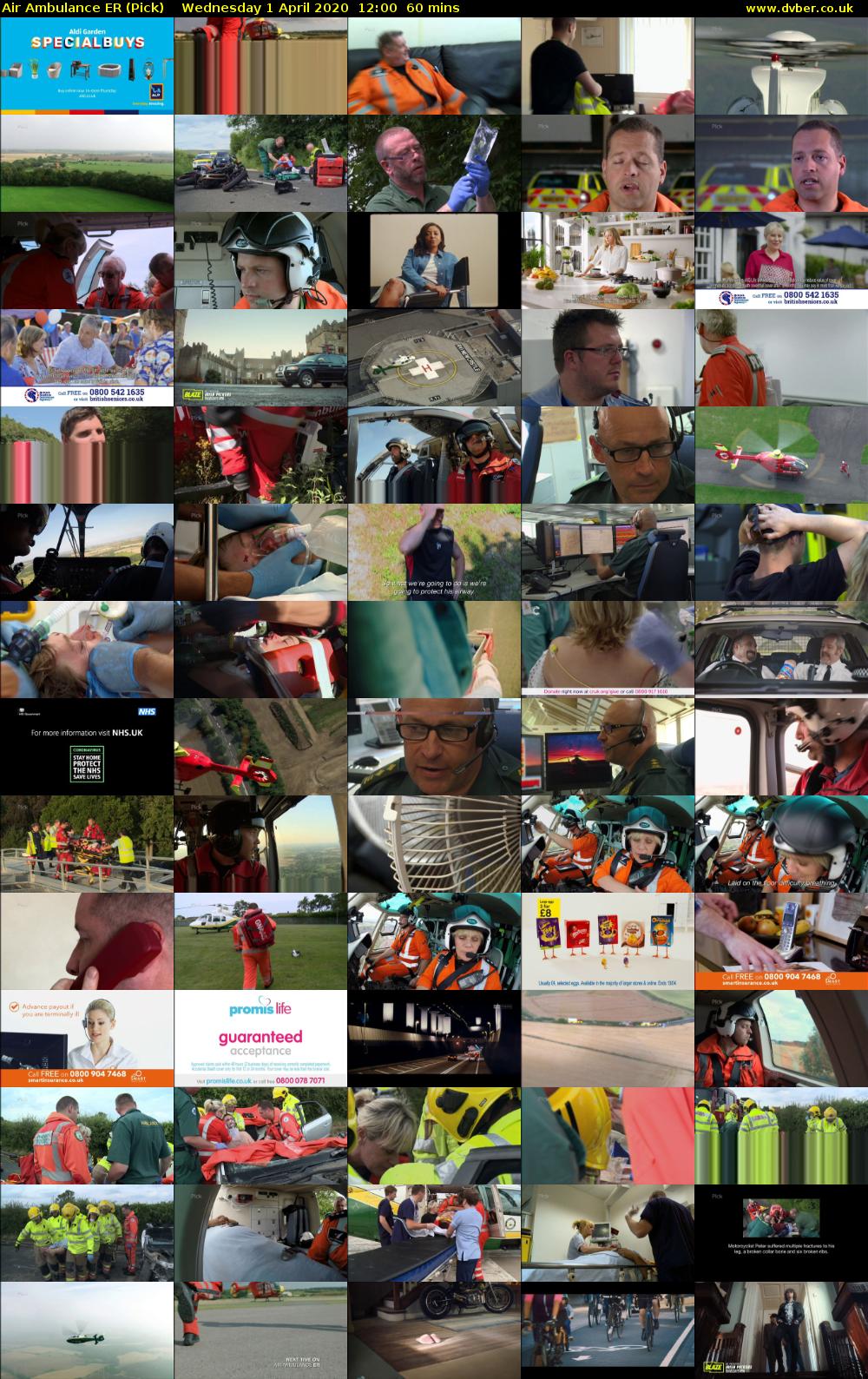 Air Ambulance ER (Pick) Wednesday 1 April 2020 12:00 - 13:00