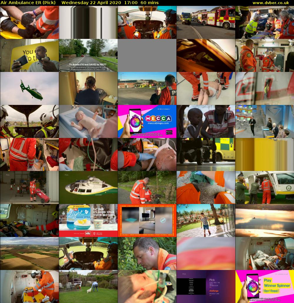 Air Ambulance ER (Pick) Wednesday 22 April 2020 17:00 - 18:00