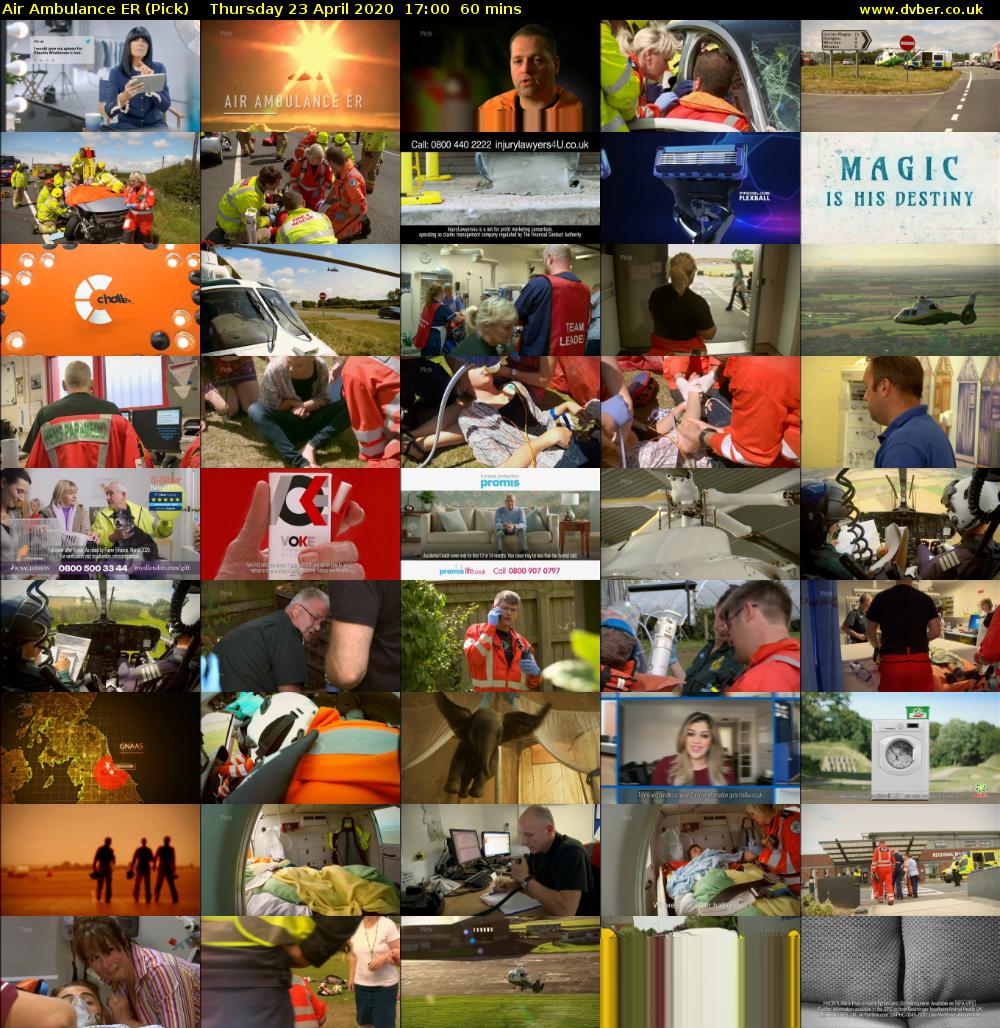 Air Ambulance ER (Pick) Thursday 23 April 2020 17:00 - 18:00