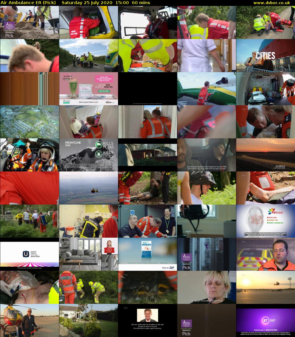 Air Ambulance ER (Pick) Saturday 25 July 2020 15:00 - 16:00