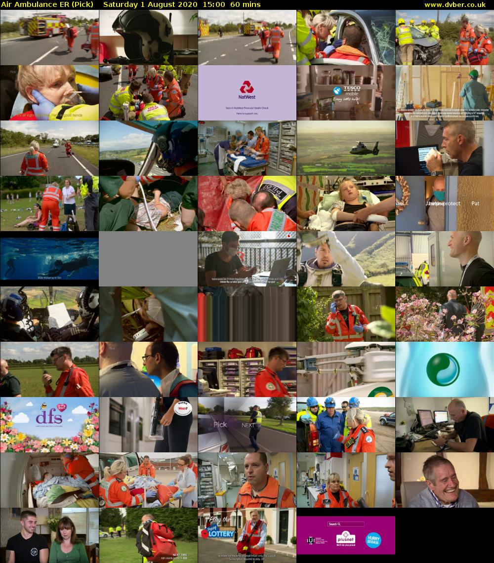 Air Ambulance ER (Pick) Saturday 1 August 2020 15:00 - 16:00