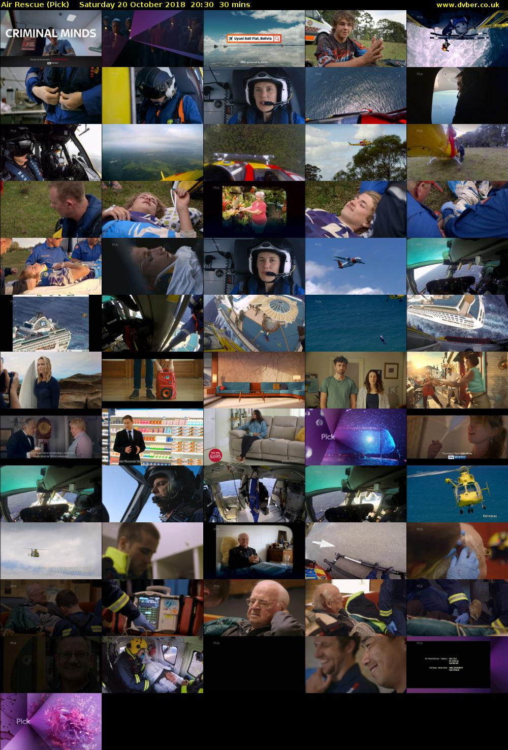 Air Rescue (Pick) Saturday 20 October 2018 20:30 - 21:00