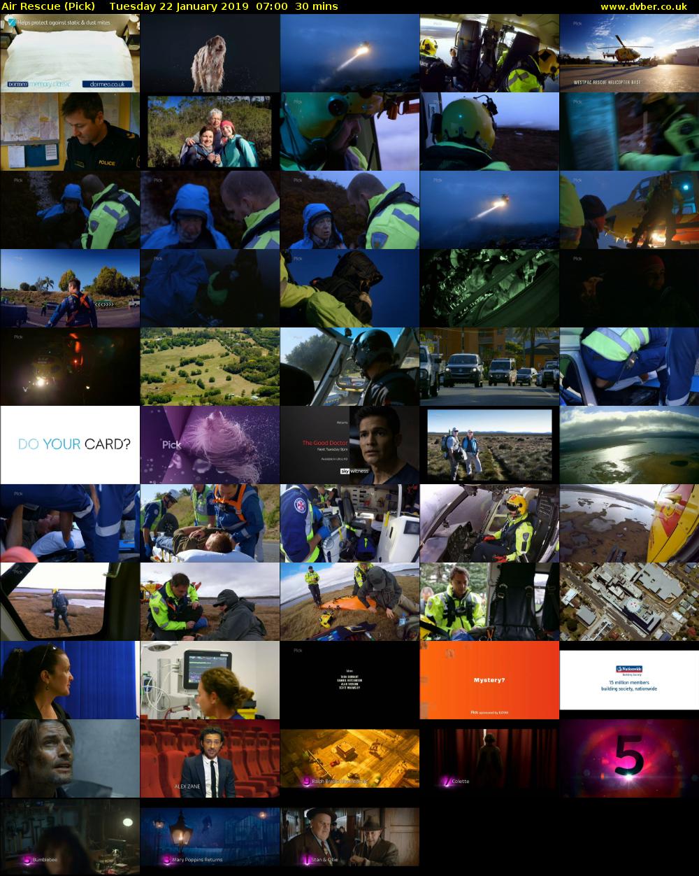 Air Rescue (Pick) Tuesday 22 January 2019 07:00 - 07:30