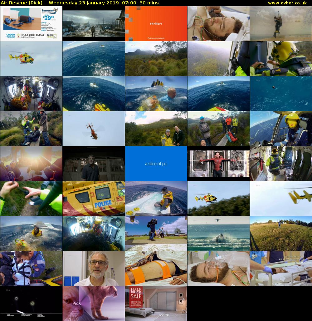 Air Rescue (Pick) Wednesday 23 January 2019 07:00 - 07:30