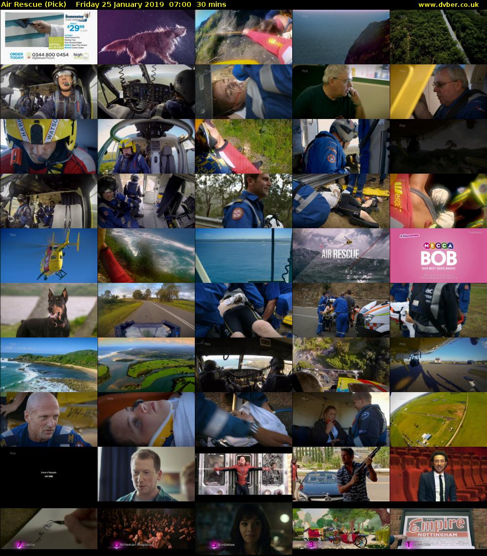 Air Rescue (Pick) Friday 25 January 2019 07:00 - 07:30
