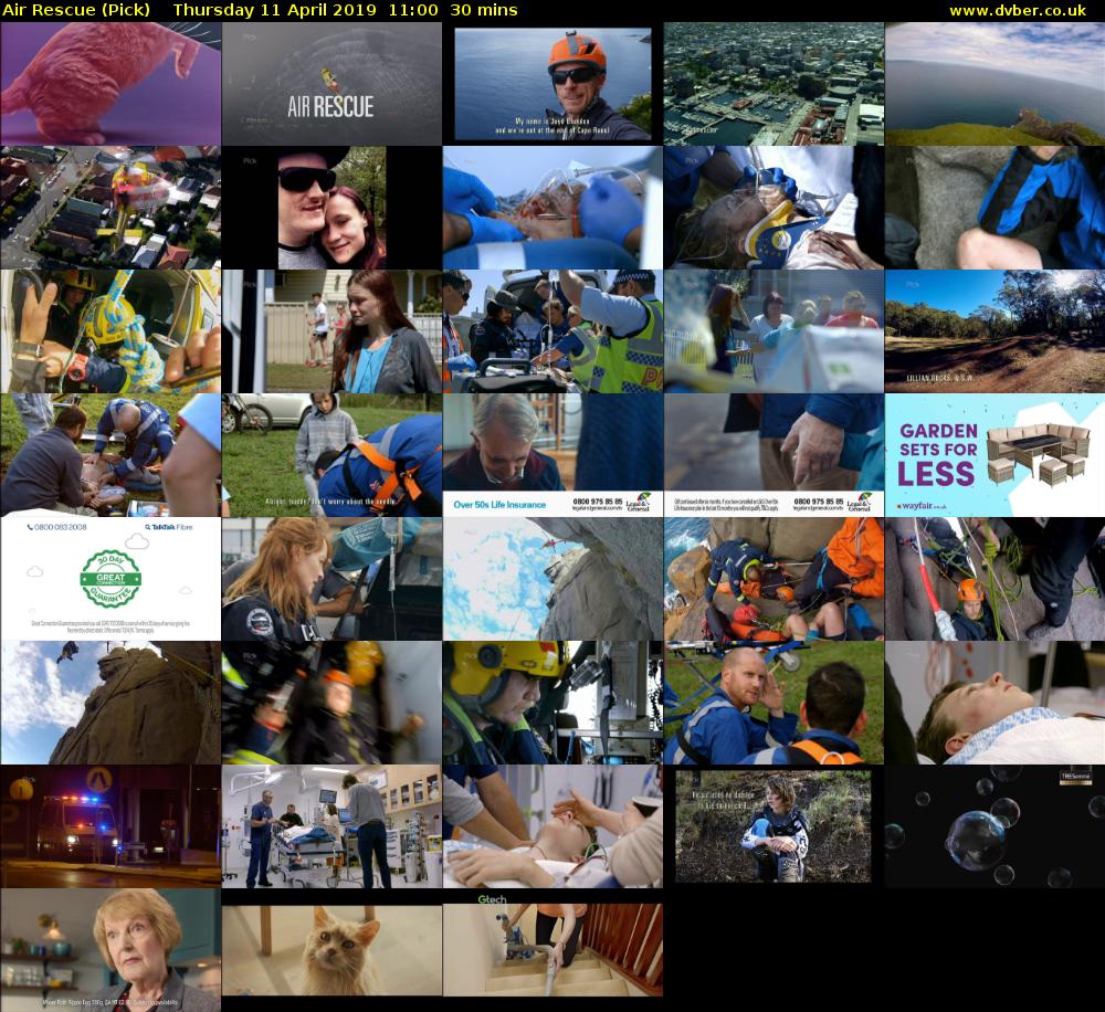 Air Rescue (Pick) Thursday 11 April 2019 11:00 - 11:30