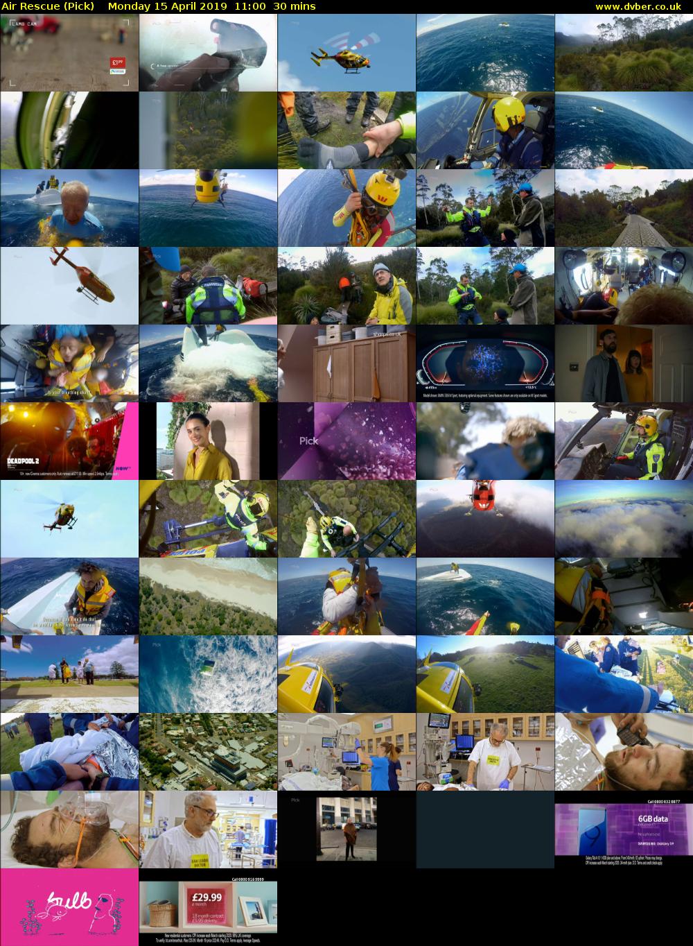 Air Rescue (Pick) Monday 15 April 2019 11:00 - 11:30