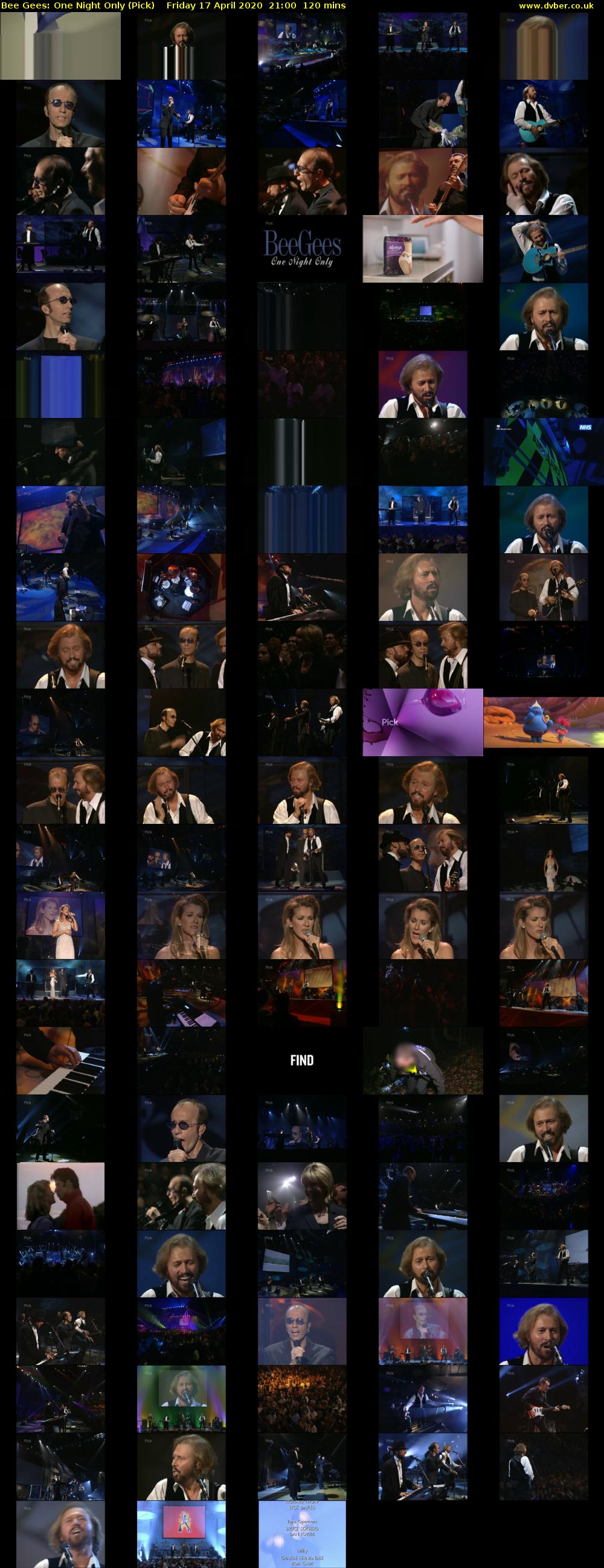 Bee Gees: One Night Only (Pick) Friday 17 April 2020 21:00 - 23:00
