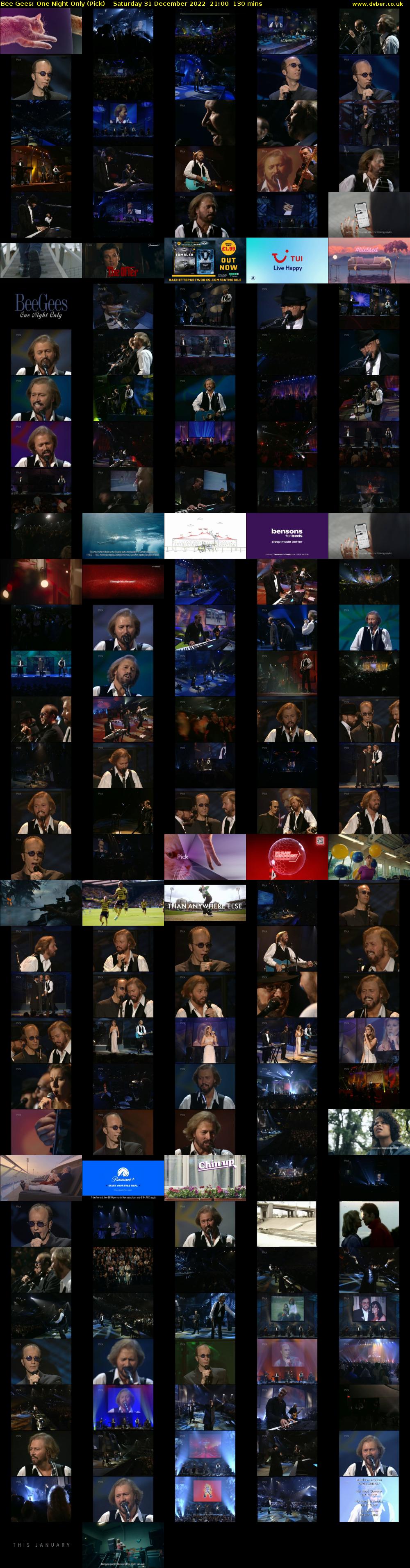 Bee Gees: One Night Only (Pick) Saturday 31 December 2022 21:00 - 23:10