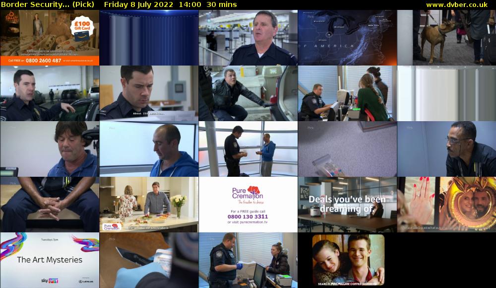 Border Security... (Pick) Friday 8 July 2022 14:00 - 14:30