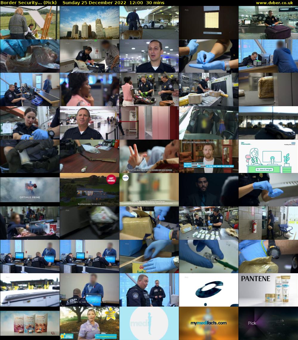 Border Security... (Pick) Sunday 25 December 2022 12:00 - 12:30