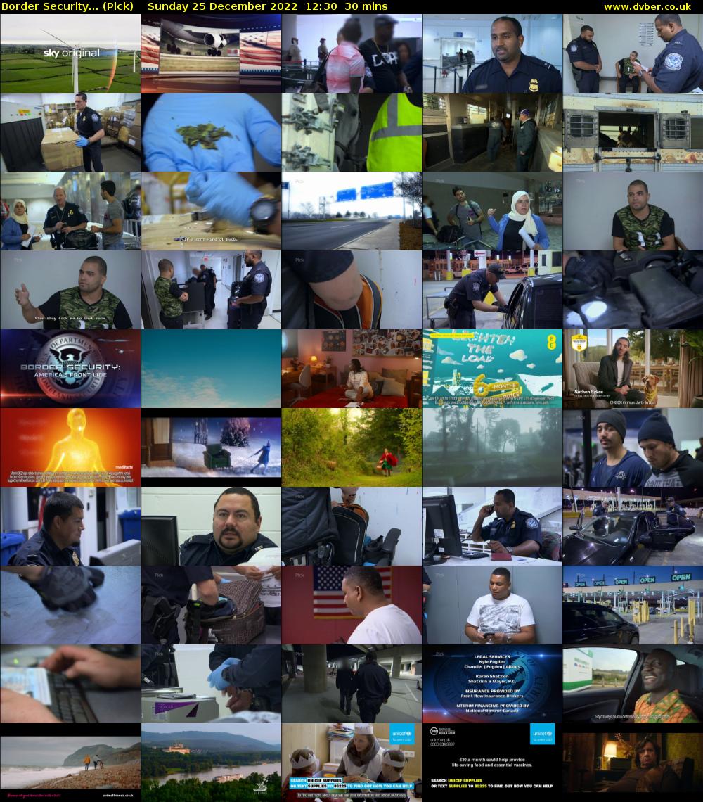 Border Security... (Pick) Sunday 25 December 2022 12:30 - 13:00