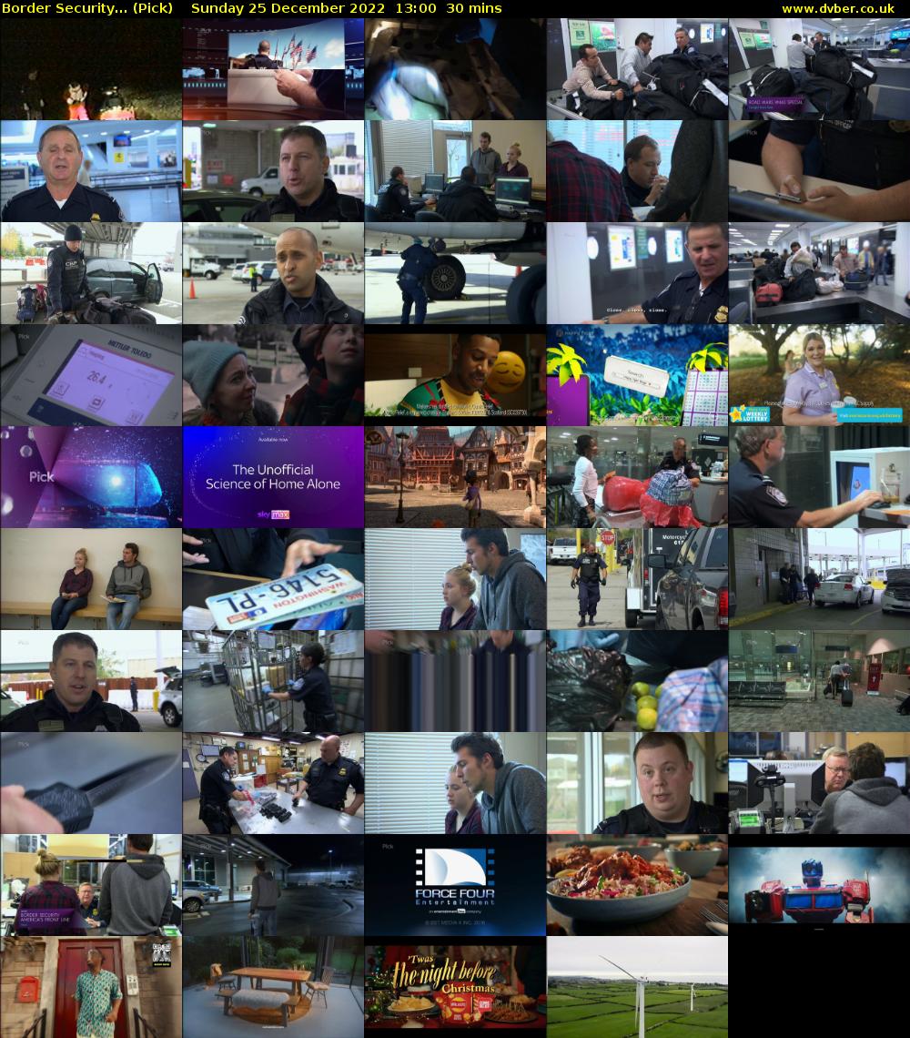 Border Security... (Pick) Sunday 25 December 2022 13:00 - 13:30