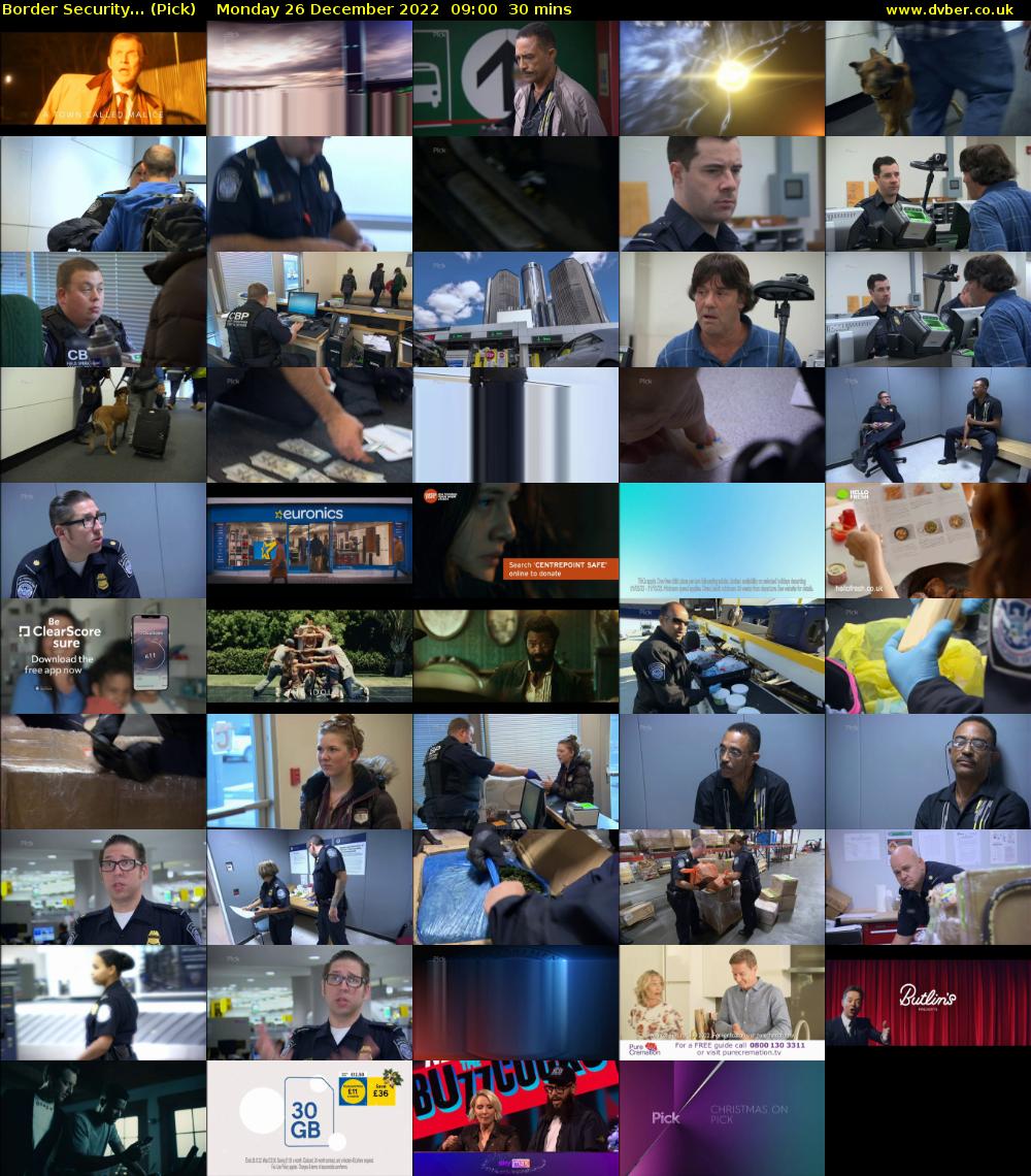 Border Security... (Pick) Monday 26 December 2022 09:00 - 09:30