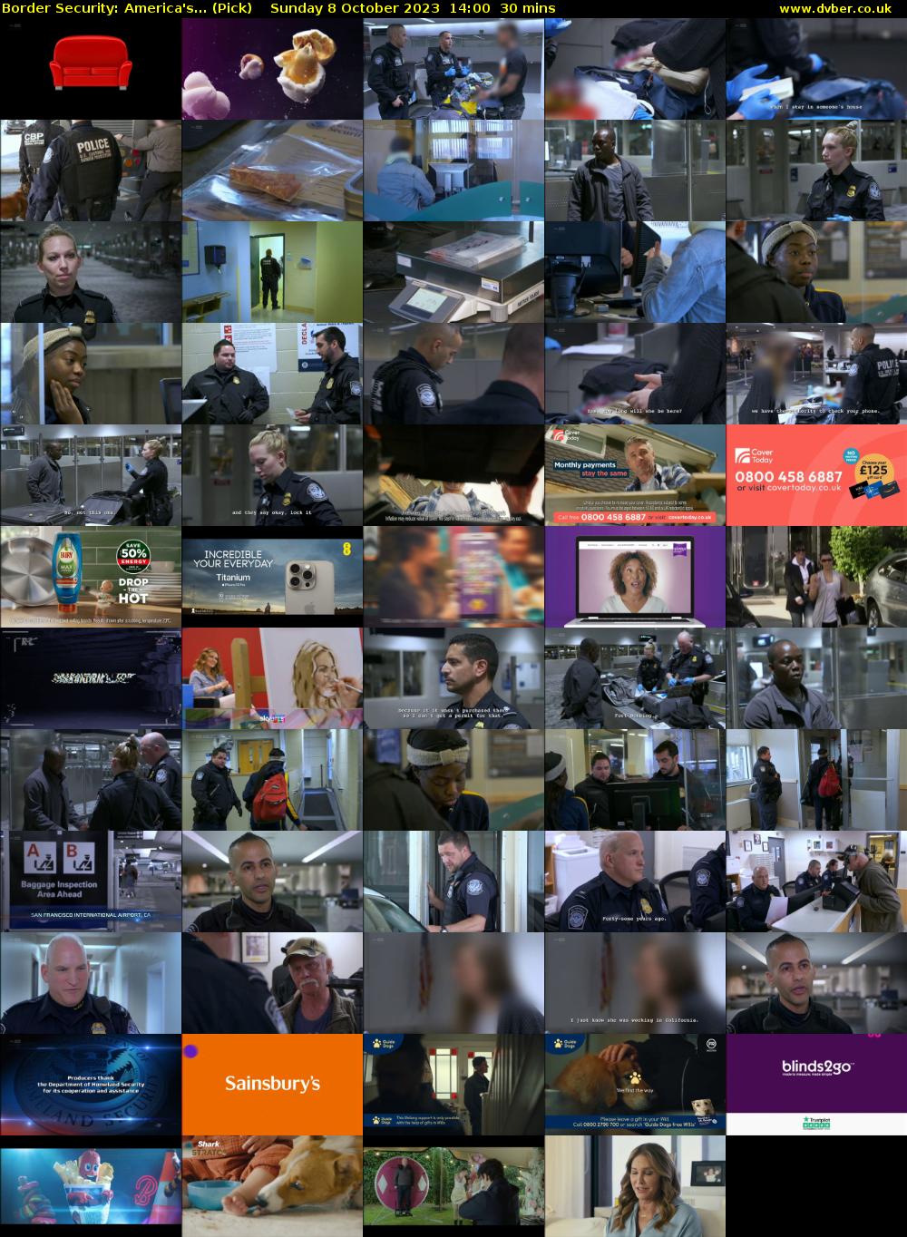 Border Security: America's... (Pick) Sunday 8 October 2023 14:00 - 14:30