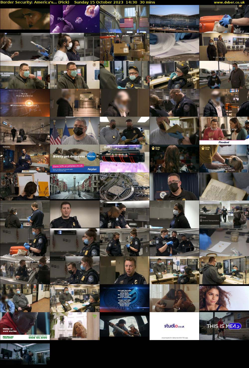 Border Security: America's... (Pick) Sunday 15 October 2023 14:30 - 15:00