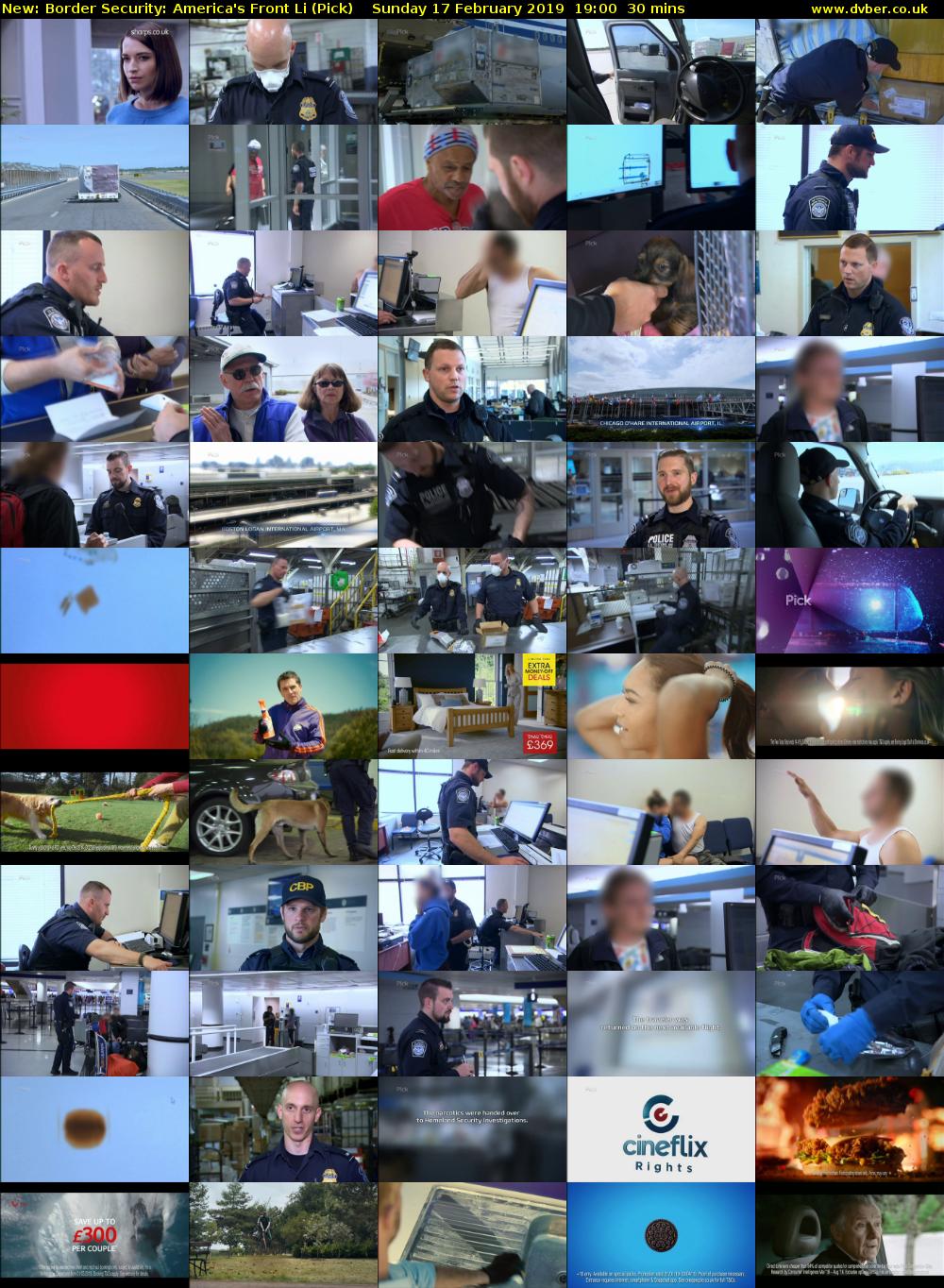 Border Security: America's Front Li (Pick) Sunday 17 February 2019 19:00 - 19:30