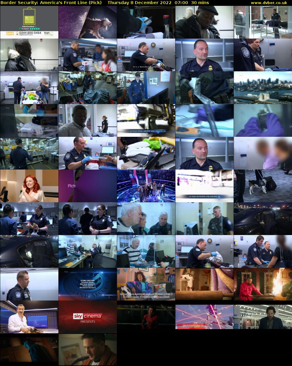 Border Security: America's Front Line (Pick) Thursday 8 December 2022 07:00 - 07:30