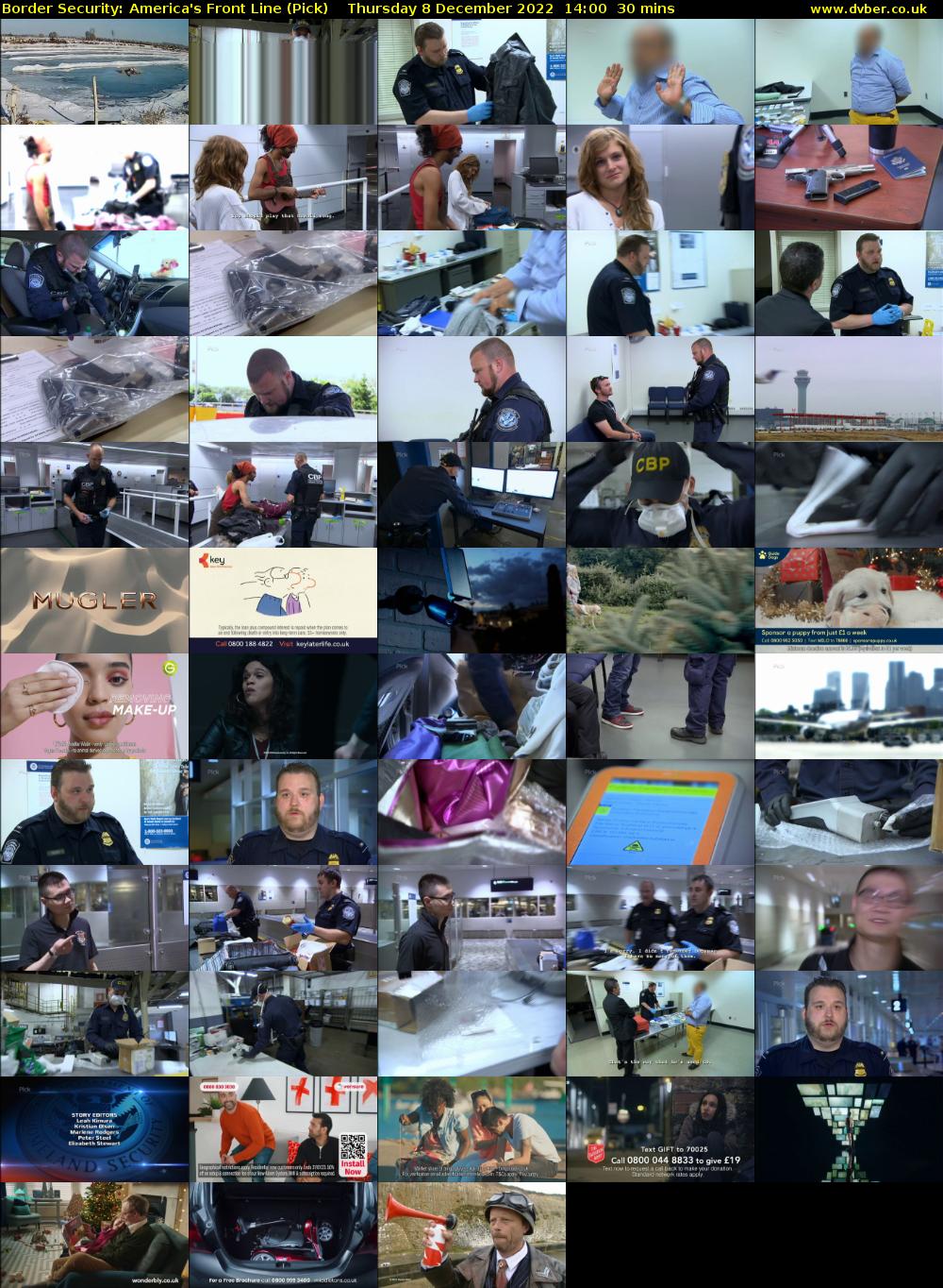 Border Security: America's Front Line (Pick) Thursday 8 December 2022 14:00 - 14:30
