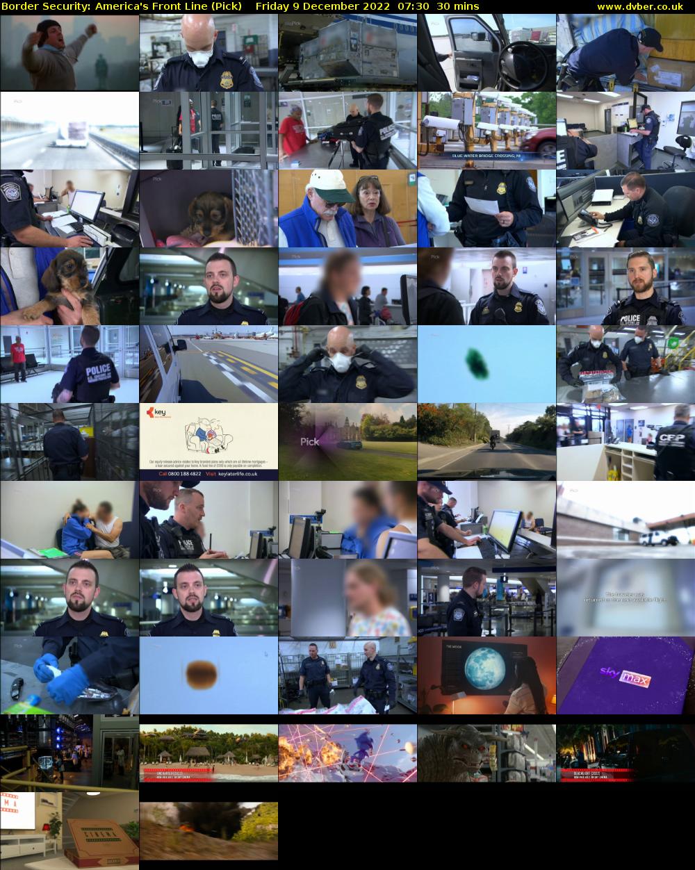 Border Security: America's Front Line (Pick) Friday 9 December 2022 07:30 - 08:00