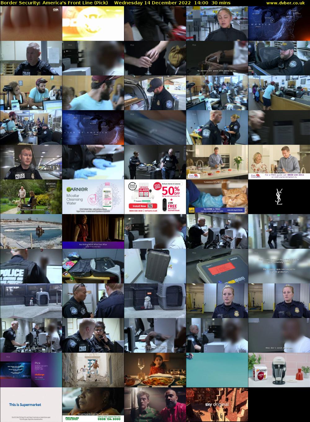 Border Security: America's Front Line (Pick) Wednesday 14 December 2022 14:00 - 14:30