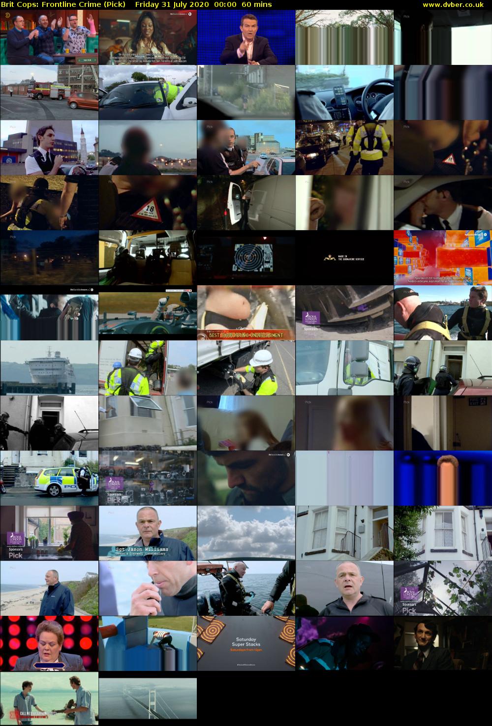 Brit Cops: Frontline Crime (Pick) Friday 31 July 2020 00:00 - 01:00