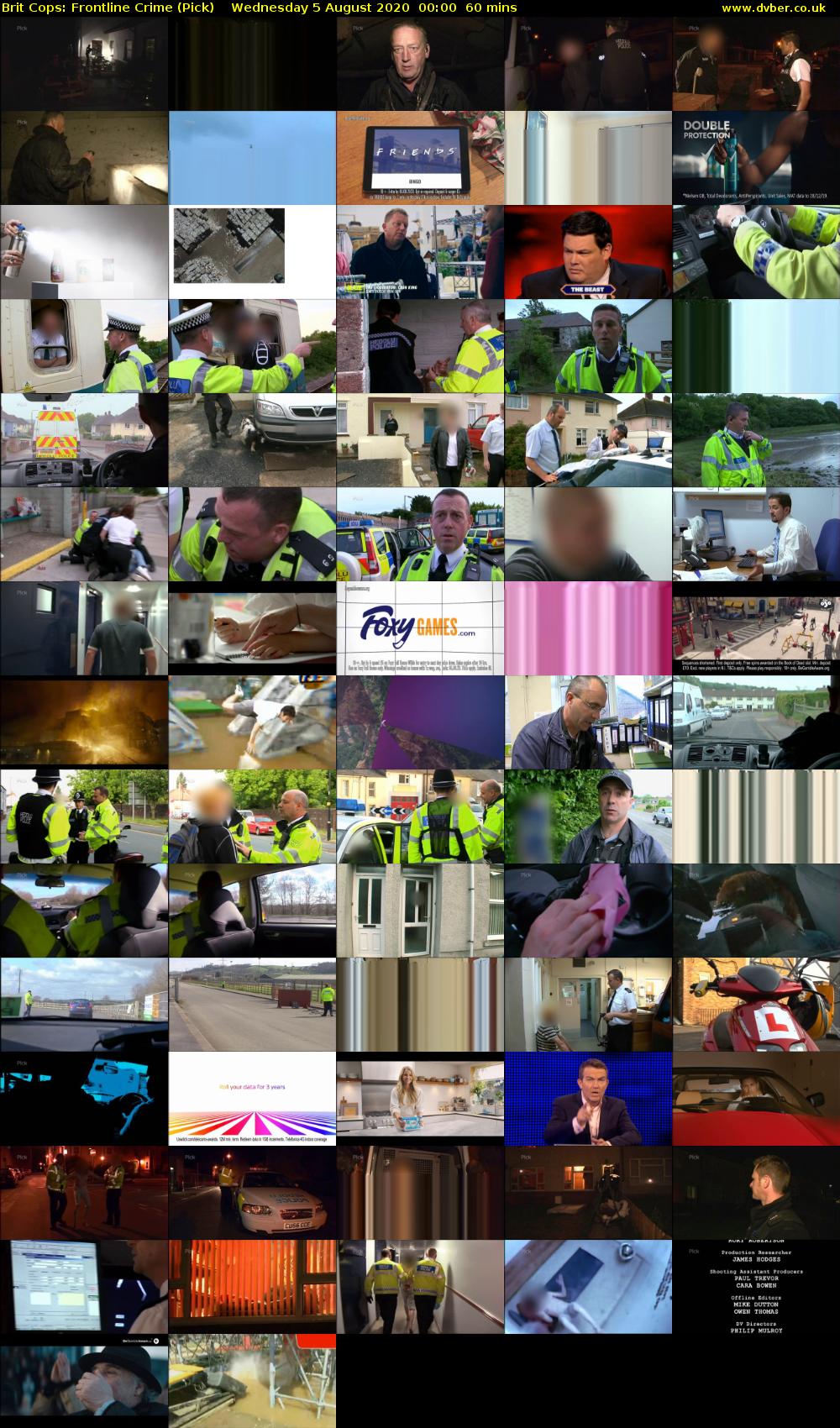 Brit Cops: Frontline Crime (Pick) Wednesday 5 August 2020 00:00 - 01:00