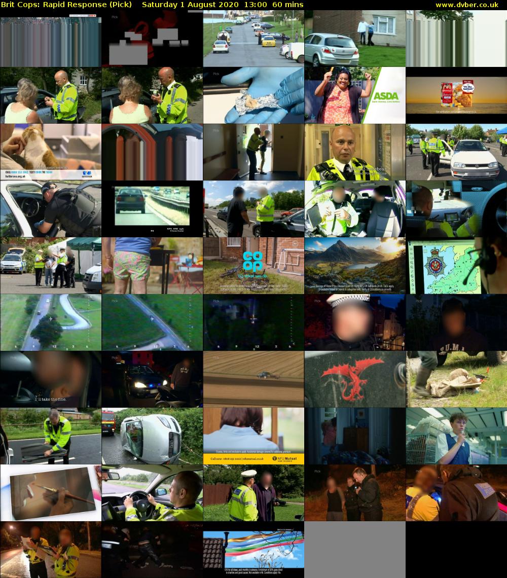 Brit Cops: Rapid Response (Pick) Saturday 1 August 2020 13:00 - 14:00