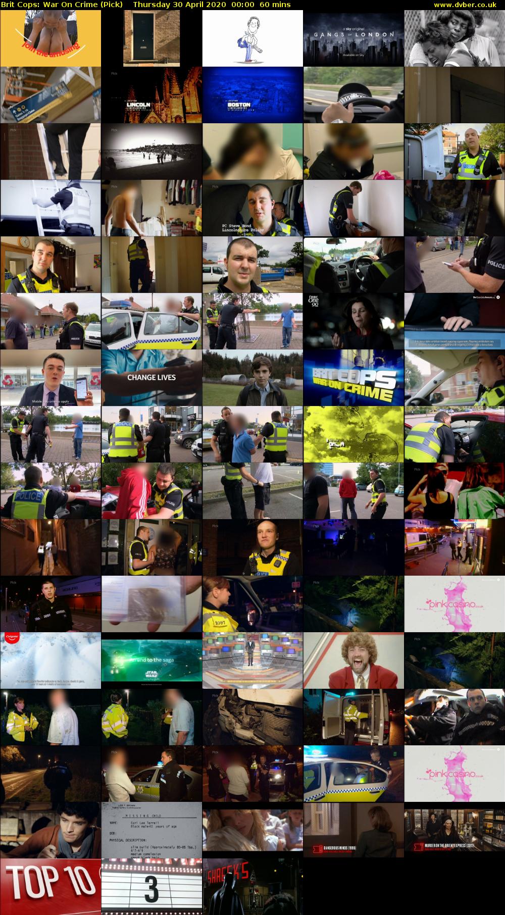 Brit Cops: War On Crime (Pick) Thursday 30 April 2020 00:00 - 01:00