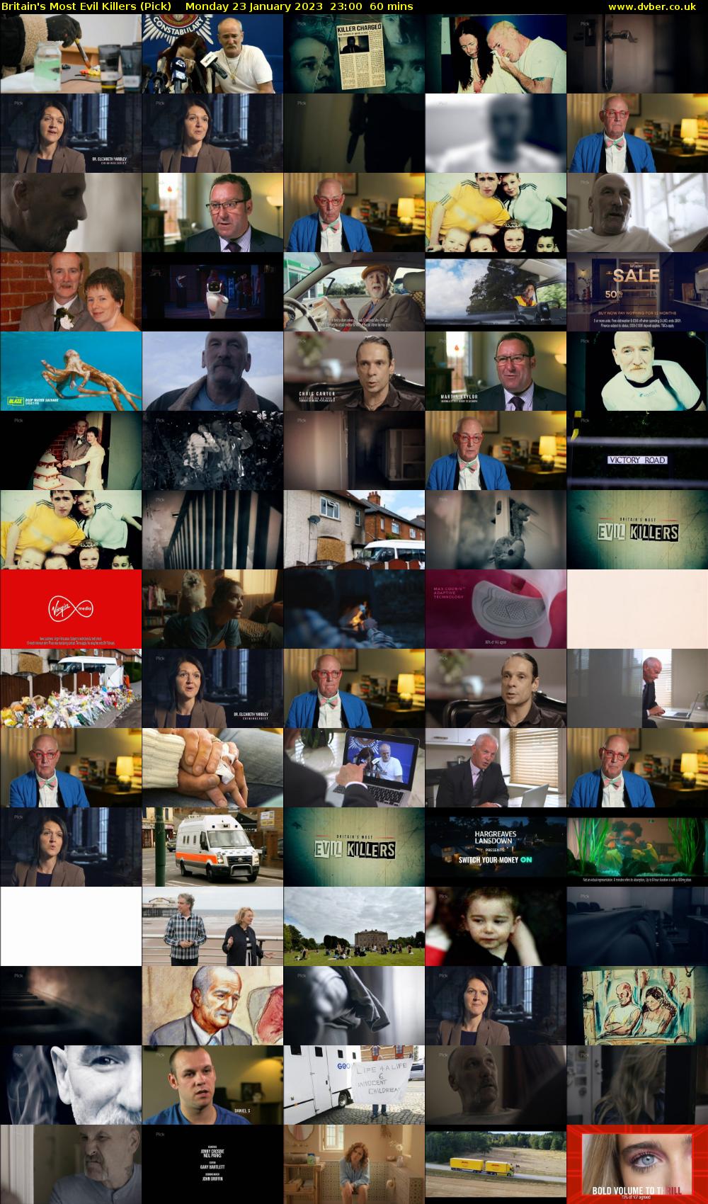 Britain's Most Evil Killers (Pick) Monday 23 January 2023 23:00 - 00:00