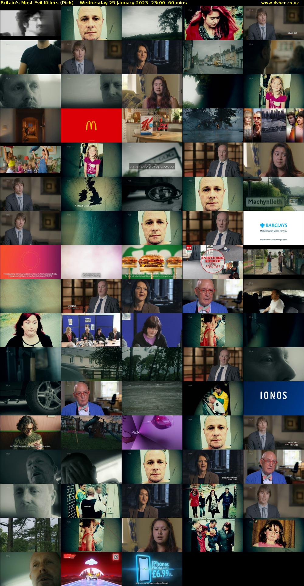 Britain's Most Evil Killers (Pick) Wednesday 25 January 2023 23:00 - 00:00