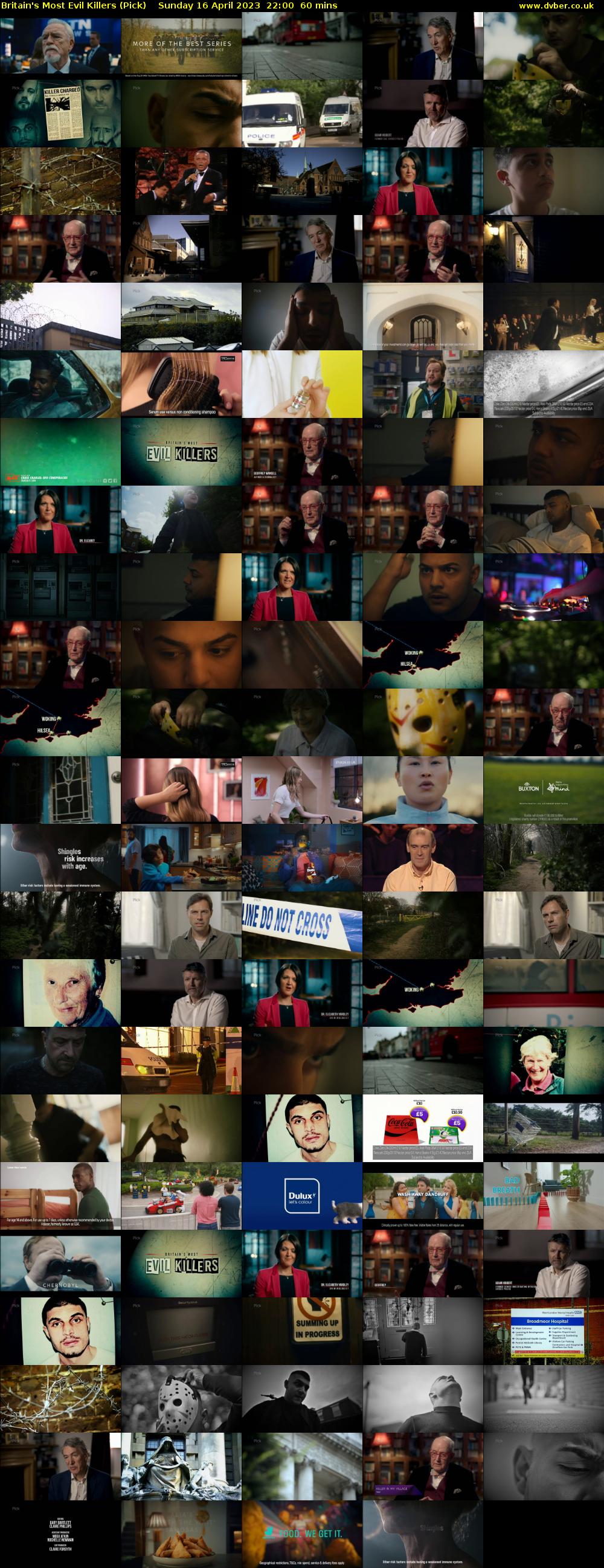 Britain's Most Evil Killers (Pick) Sunday 16 April 2023 22:00 - 23:00