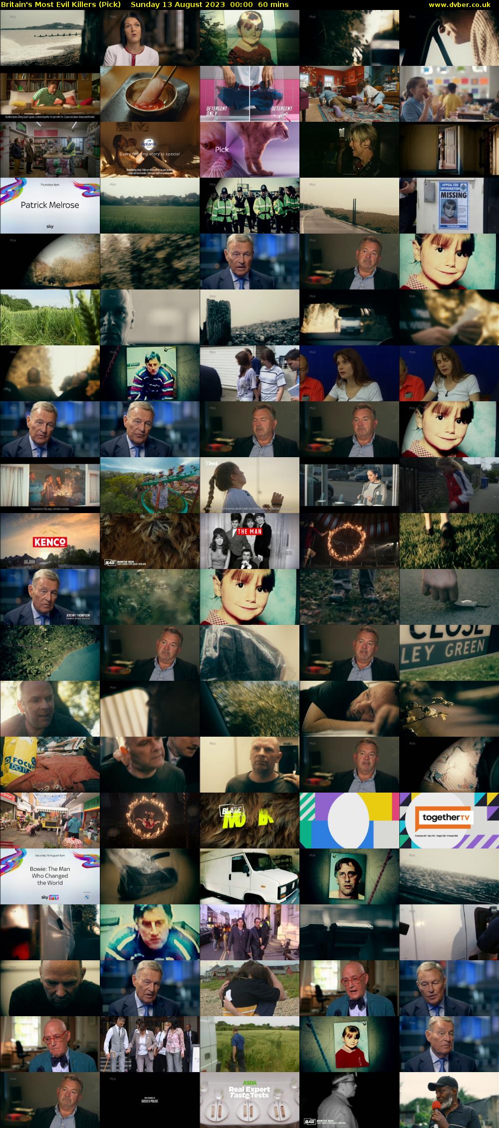 Britain's Most Evil Killers (Pick) Sunday 13 August 2023 00:00 - 01:00