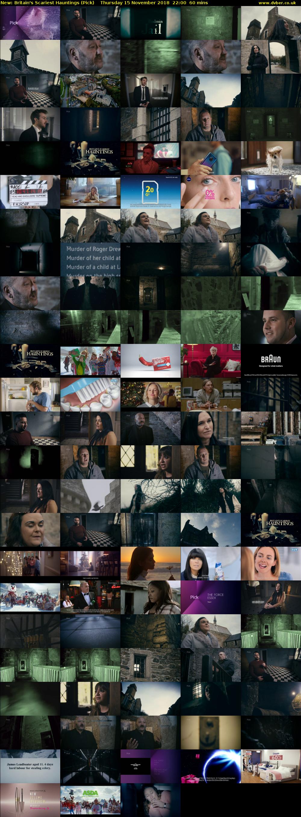 Britain's Scariest Hauntings (Pick) Thursday 15 November 2018 22:00 - 23:00