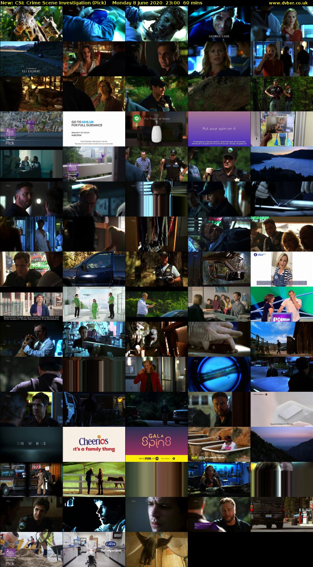 CSI: Crime Scene Investigation (Pick) Monday 8 June 2020 23:00 - 00:00