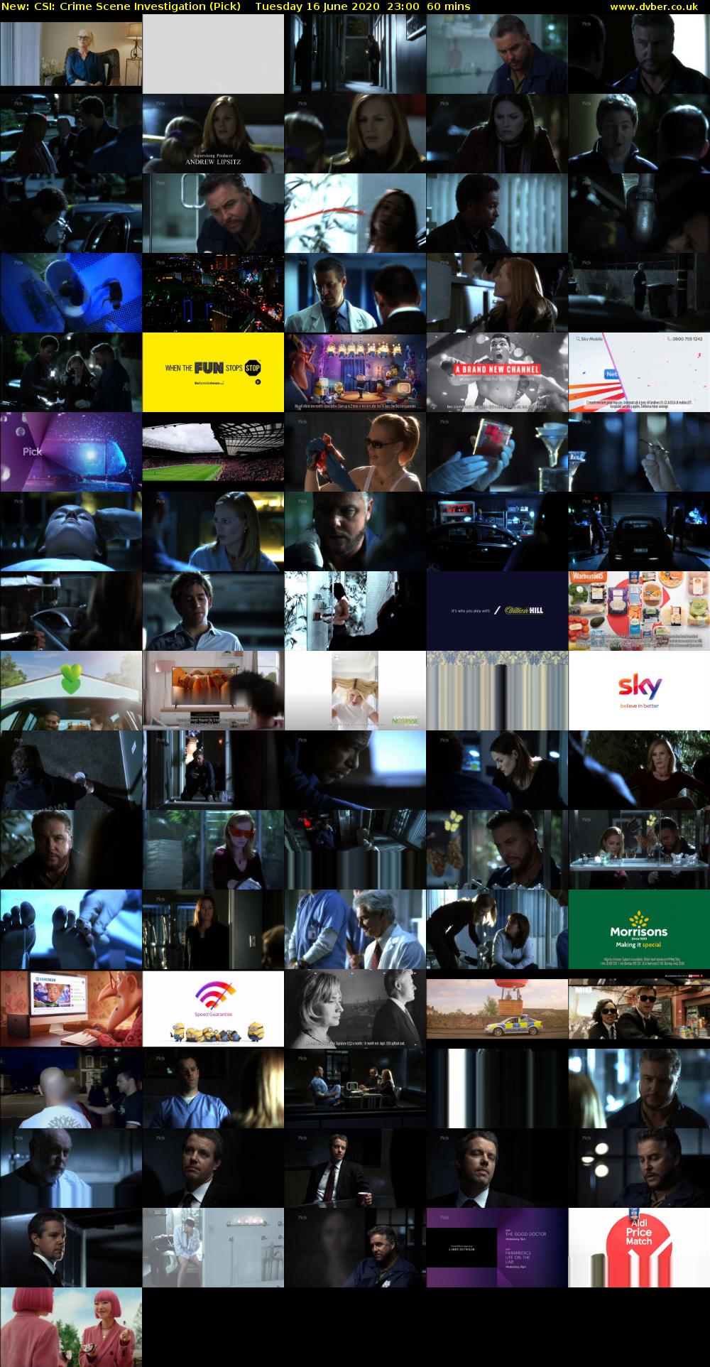 CSI: Crime Scene Investigation (Pick) Tuesday 16 June 2020 23:00 - 00:00