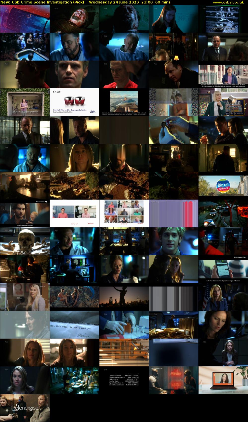 CSI: Crime Scene Investigation (Pick) Wednesday 24 June 2020 23:00 - 00:00