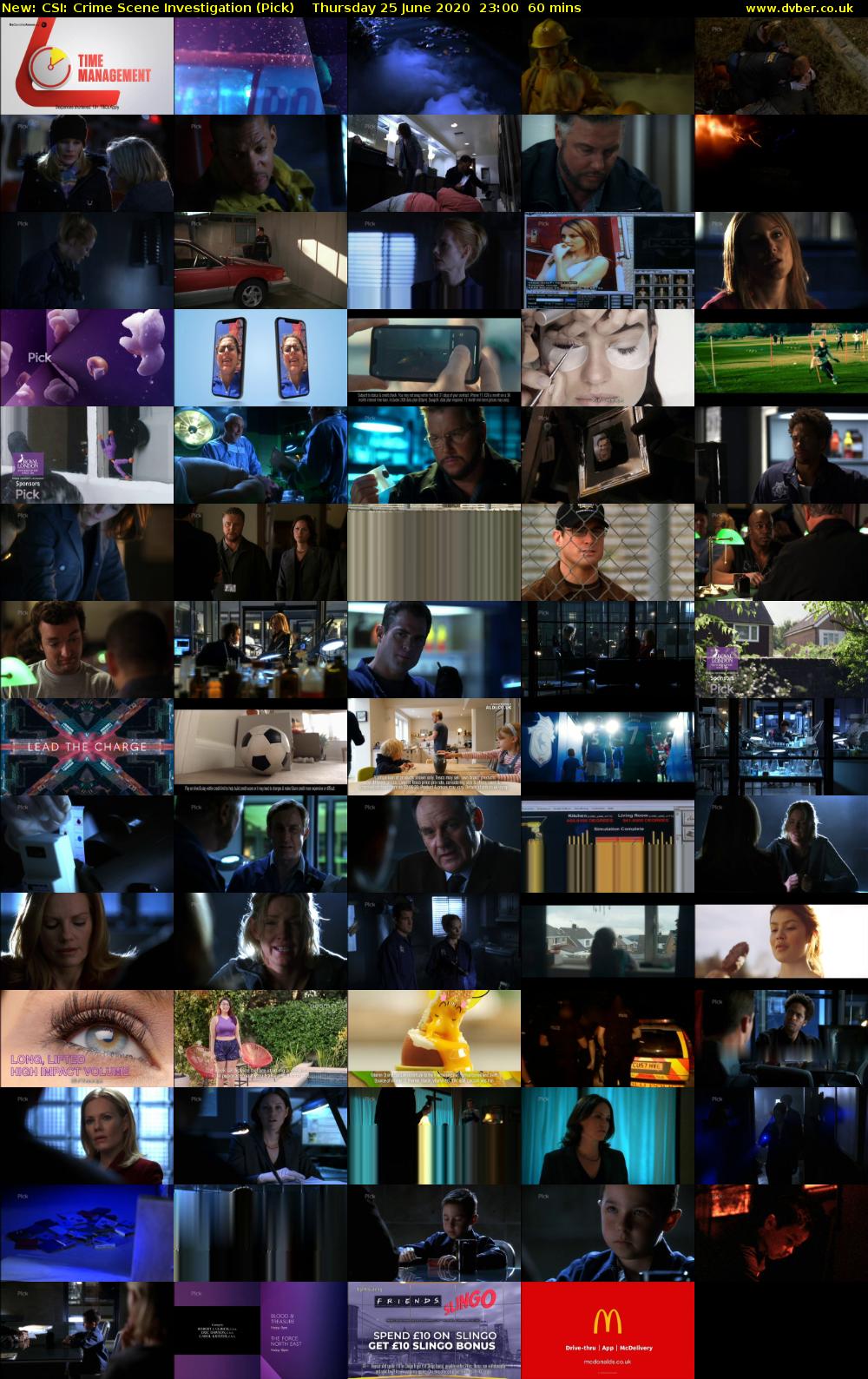 CSI: Crime Scene Investigation (Pick) Thursday 25 June 2020 23:00 - 00:00