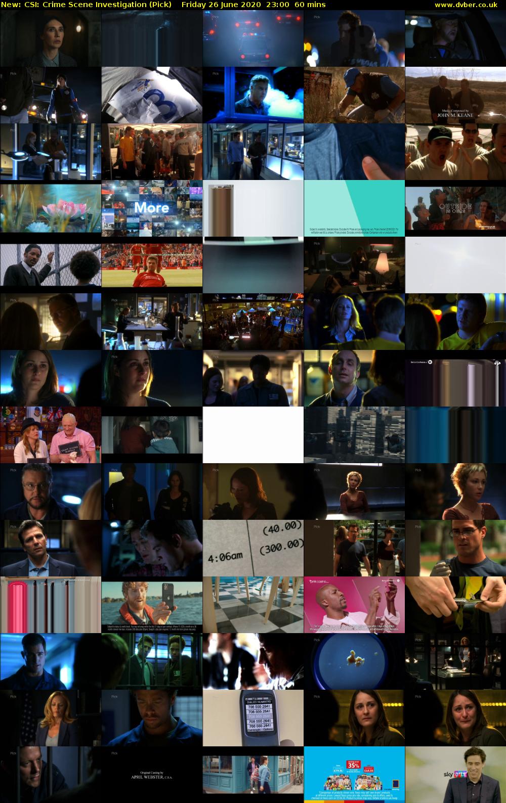 CSI: Crime Scene Investigation (Pick) Friday 26 June 2020 23:00 - 00:00