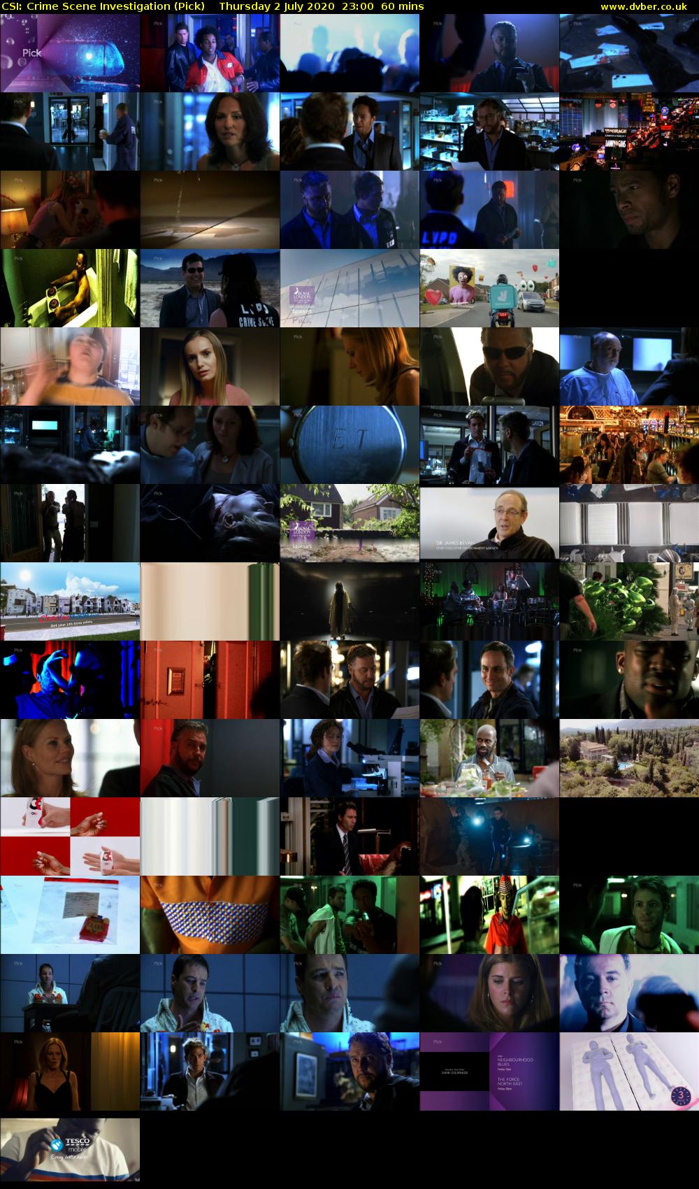CSI: Crime Scene Investigation (Pick) Thursday 2 July 2020 23:00 - 00:00