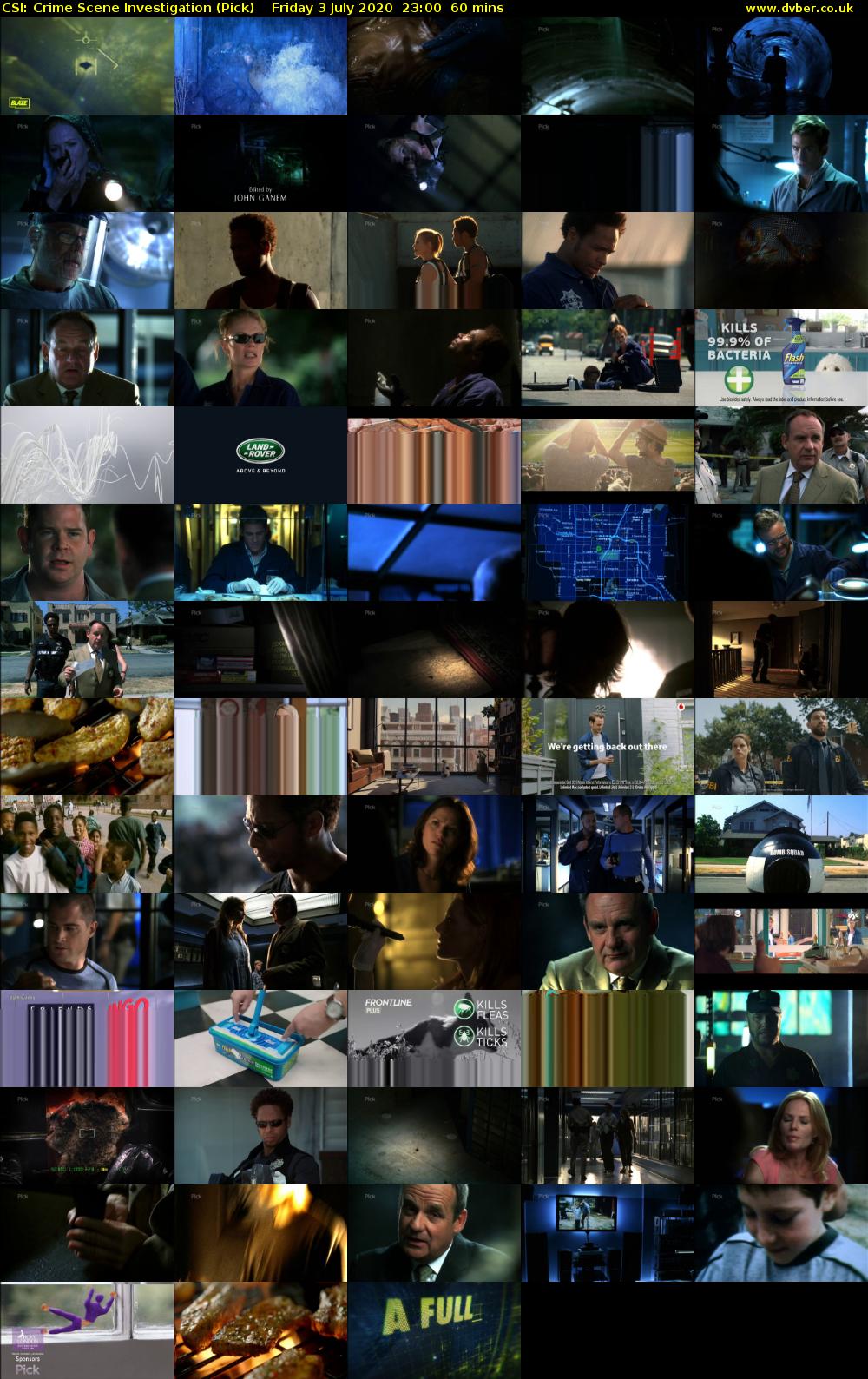 CSI: Crime Scene Investigation (Pick) Friday 3 July 2020 23:00 - 00:00