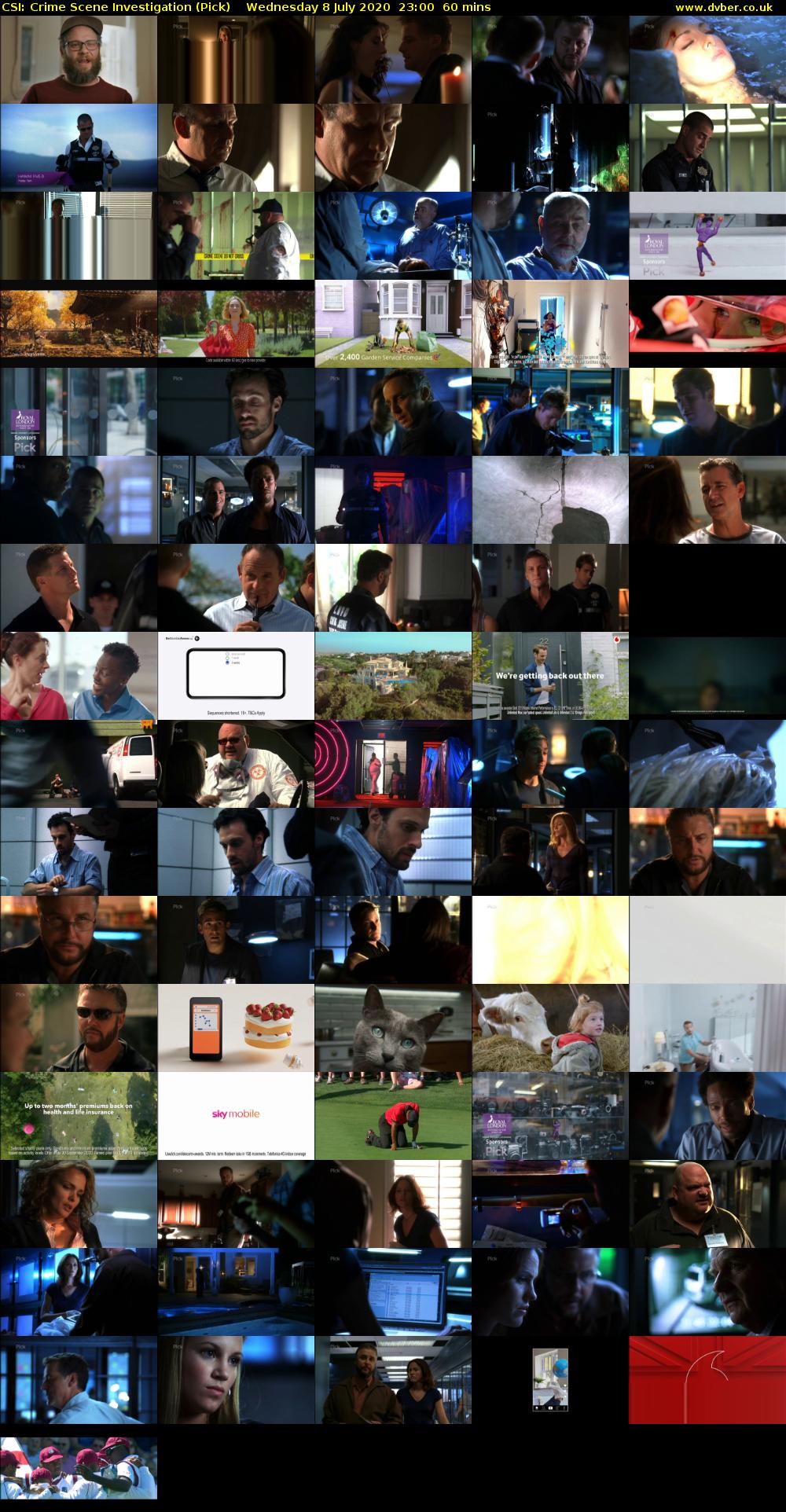 CSI: Crime Scene Investigation (Pick) Wednesday 8 July 2020 23:00 - 00:00
