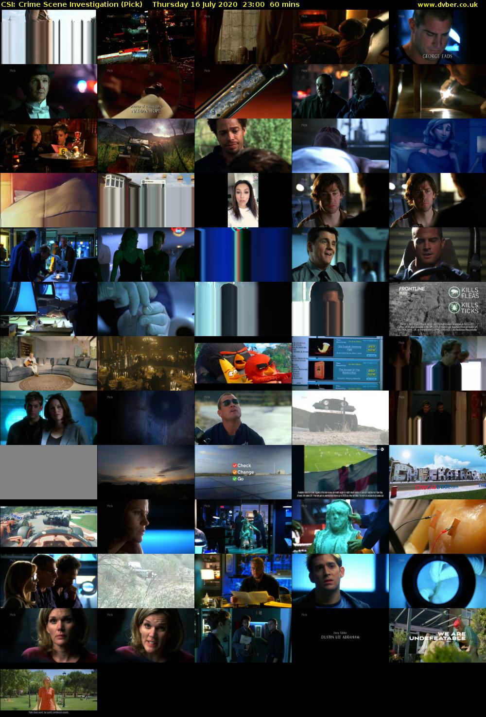 CSI: Crime Scene Investigation (Pick) Thursday 16 July 2020 23:00 - 00:00