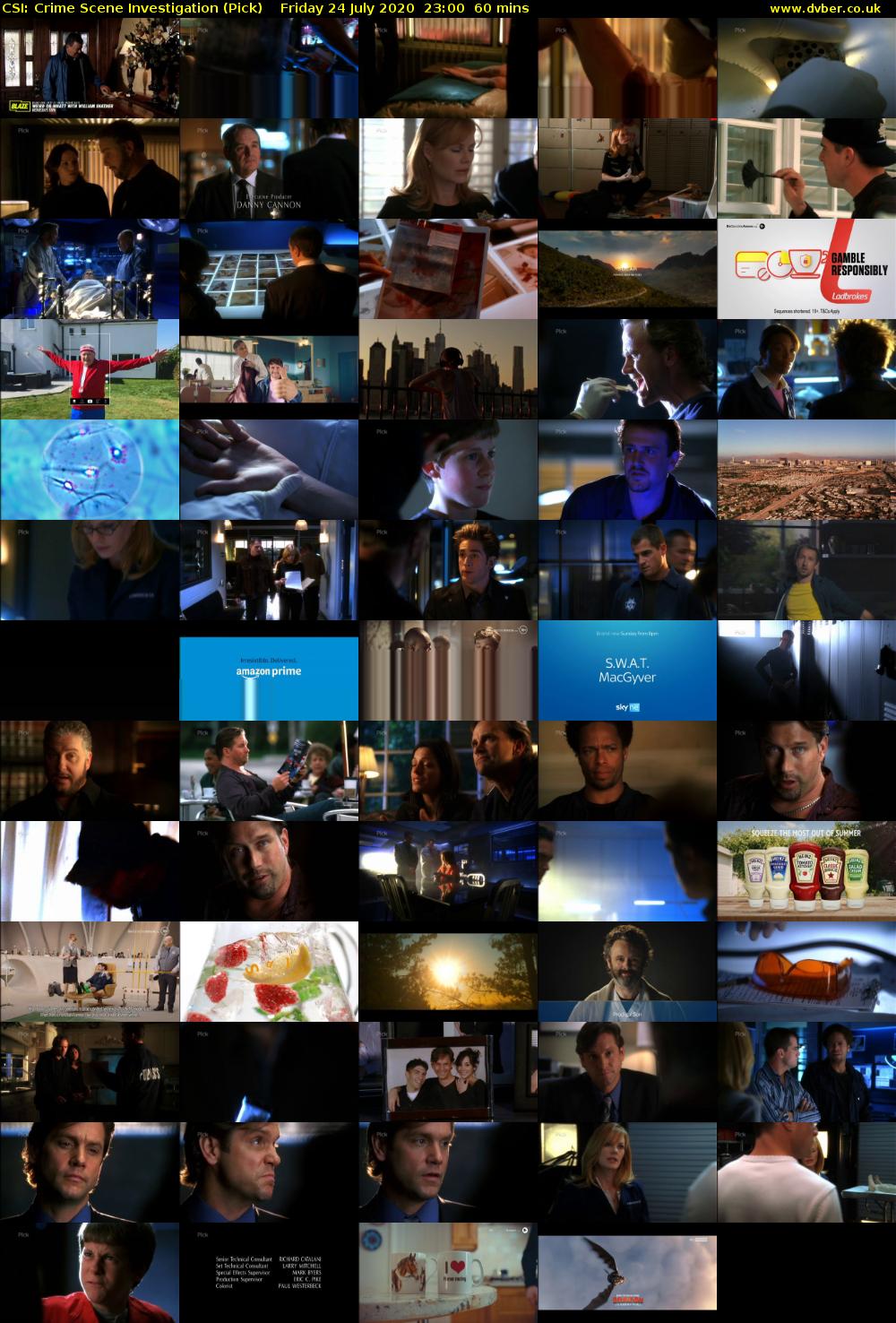 CSI: Crime Scene Investigation (Pick) Friday 24 July 2020 23:00 - 00:00